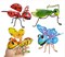 4 Pack Metal Garden Sculptures Statues Yard Art Decoration, Garden Decor Perfect Hanging The Tree, Porch,Backyard or Patio Wall Decor